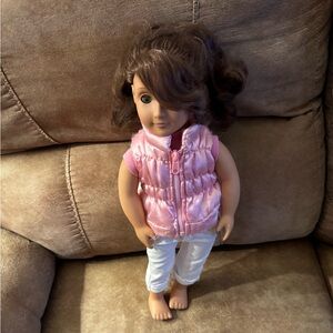 Our Generation Doll 18” Doll Wavy Brown Hair  Light Complexion Outfit Blue Eyes